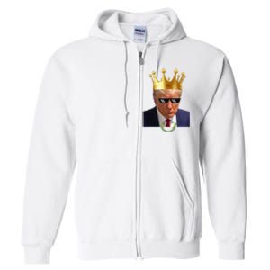 Donald Trump King Trump Mug Shot Aug. 2024 Thug Life Retro Full Zip Hoodie