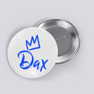 Dax The King Blue Crown & Name Button