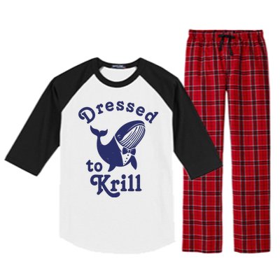 Dressed To Krill Funny Killer Whale Raglan Sleeve Pajama Set