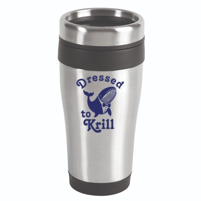 Dressed To Krill Funny Killer Whale 16oz Travel Tumbler