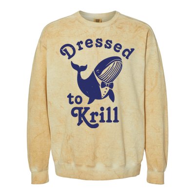 Dressed To Krill Funny Killer Whale Colorblast Crewneck Sweatshirt