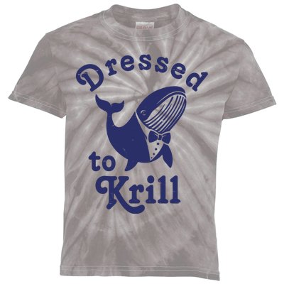 Dressed To Krill Funny Killer Whale Kids Tie-Dye T-Shirt