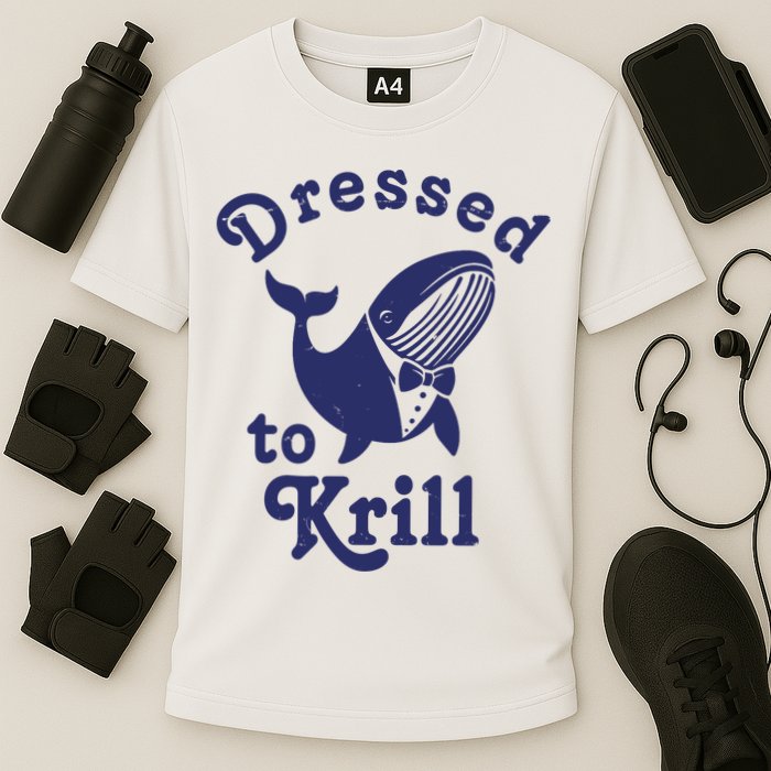 Dressed To Krill Funny Killer Whale Performance Shirt