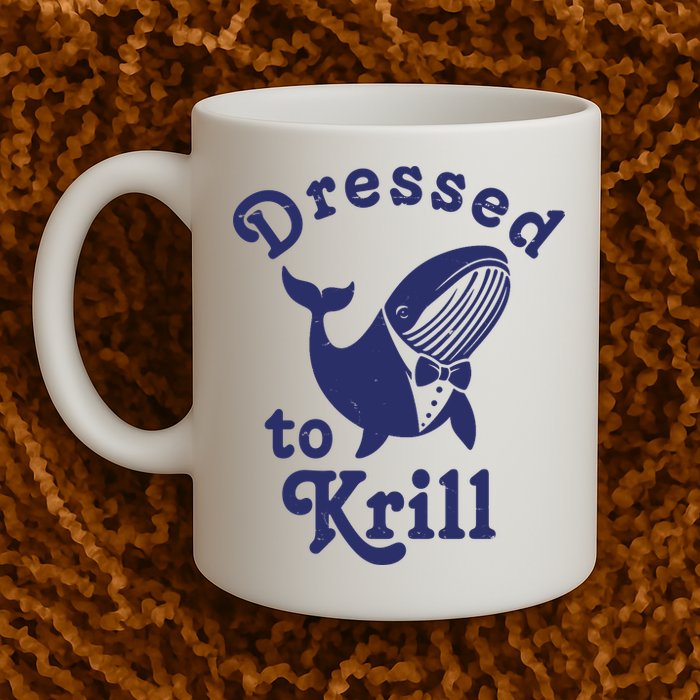 Dressed To Krill Funny Killer Whale Mug