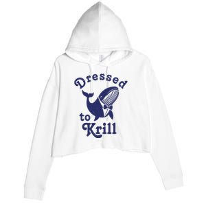 Dressed To Krill Funny Killer Whale Crop Fleece Hoodie