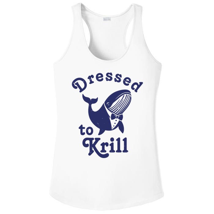 Dressed To Krill Funny Killer Whale Ladies PosiCharge Competitor Racerback Tank