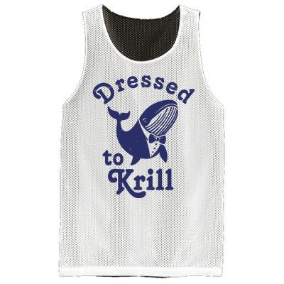 Dressed To Krill Funny Killer Whale Mesh Reversible Basketball Jersey Tank