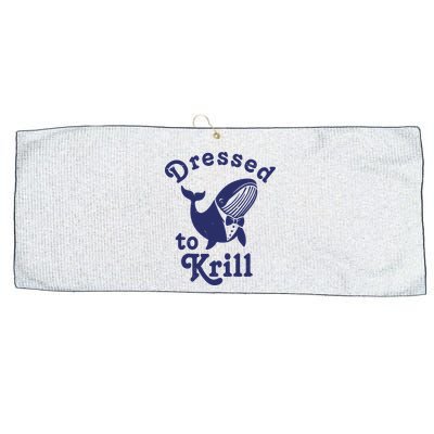 Dressed To Krill Funny Killer Whale Large Microfiber Waffle Golf Towel