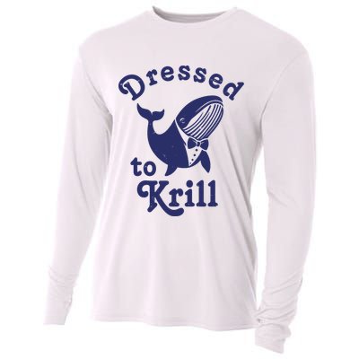 Dressed To Krill Funny Killer Whale Cooling Performance Long Sleeve Crew