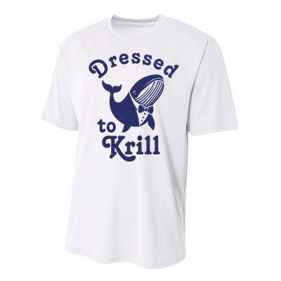 Dressed To Krill Funny Killer Whale Performance Sprint T-Shirt