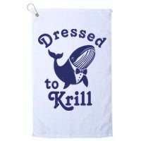 Dressed To Krill Funny Killer Whale Golf Towel