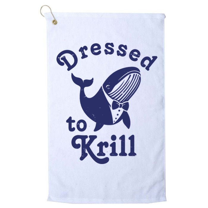 Dressed To Krill Funny Killer Whale Golf Towel