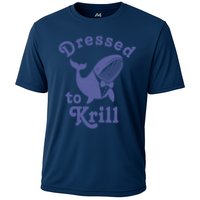 Dressed To Krill Whale Funny Cooling Performance Crew T-Shirt