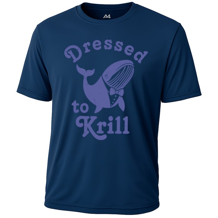 Dressed To Krill Whale Funny Cooling Performance Crew T-Shirt