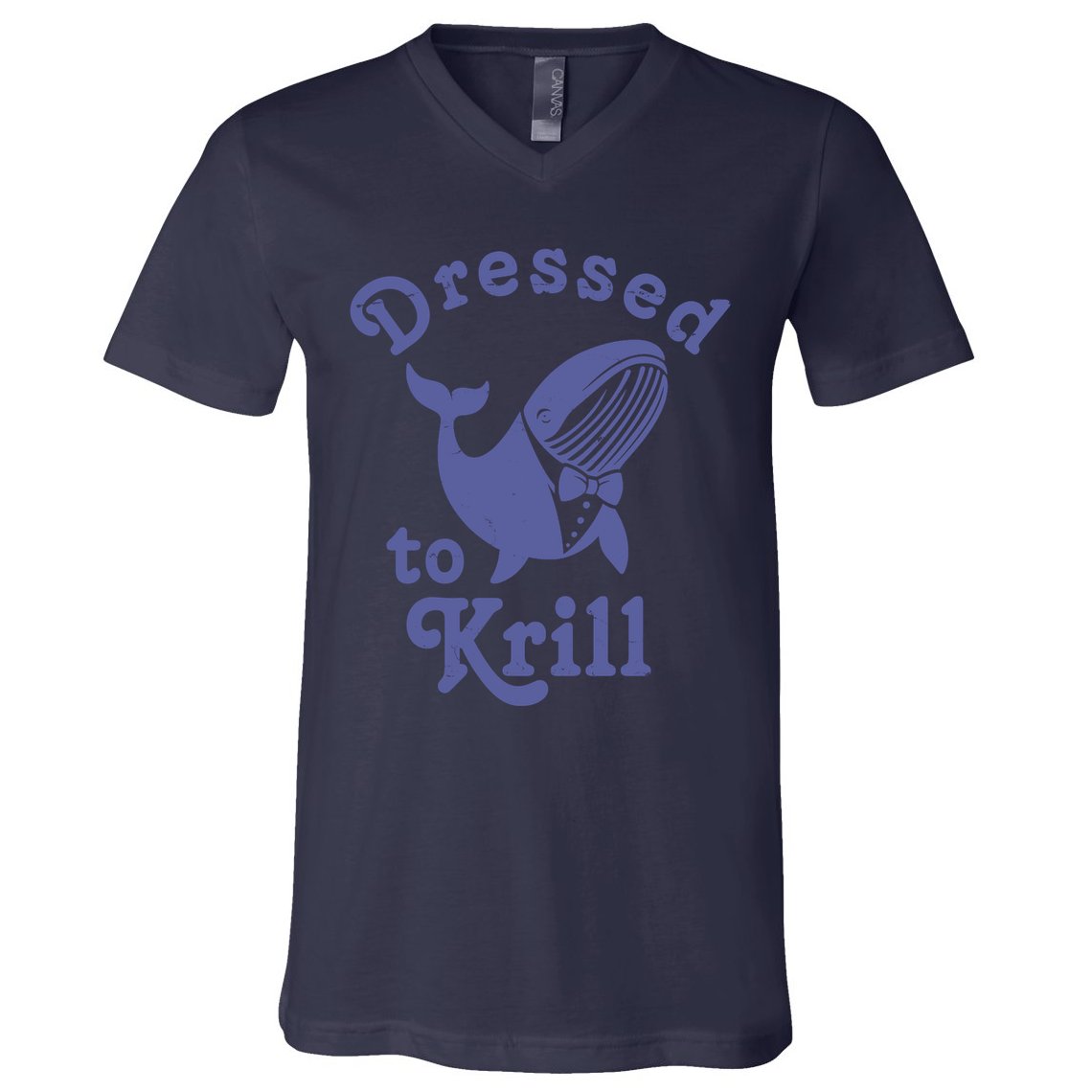Dressed To Krill Whale Funny V-Neck T-Shirt