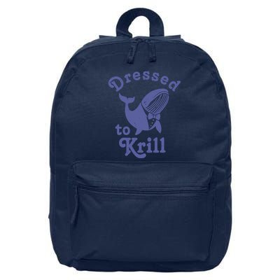 Dressed To Krill Whale Funny 16 in Basic Backpack