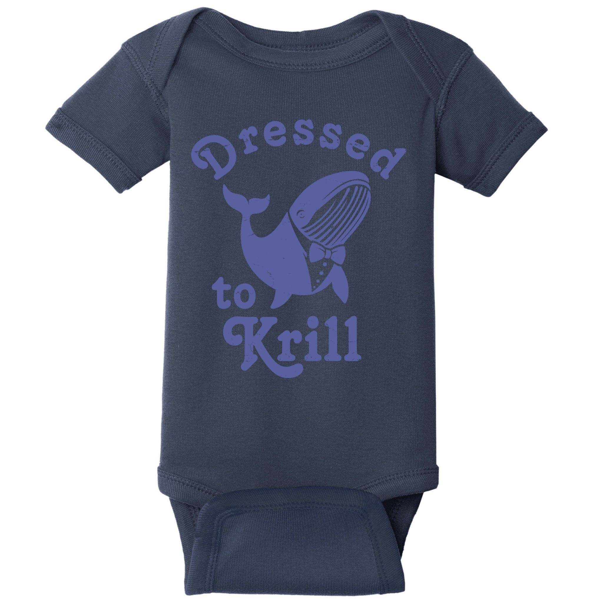 Dressed To Krill Whale Funny Baby Bodysuit