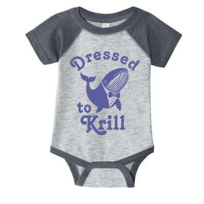Dressed To Krill Whale Funny Infant Baby Jersey Bodysuit
