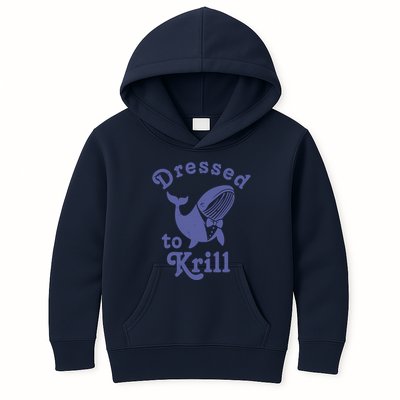 Dressed To Krill Whale Funny Kids Hoodie