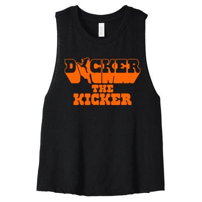 Dicker The Kicker Cameron Dicker Texas Football Women's Racerback Cropped Tank