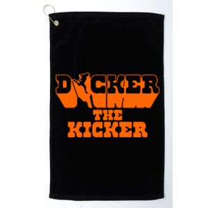 Dicker The Kicker Cameron Dicker Texas Football Platinum Collection Golf Towel