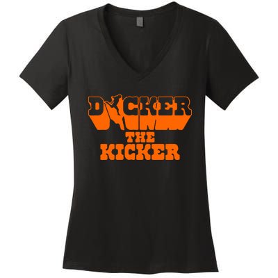 Dicker The Kicker Cameron Dicker Texas Football Women's V-Neck T-Shirt