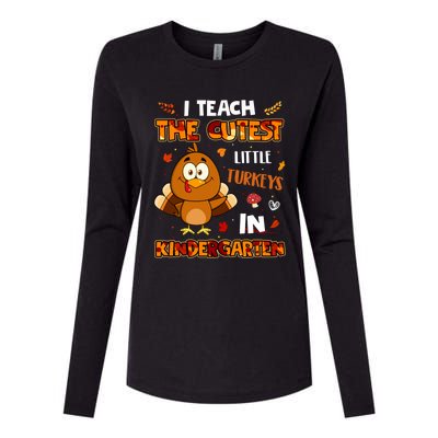 Dabbing Turkey Kindergarten Teacher Thanksgiving Pajamas Gift Womens Cotton Relaxed Long Sleeve T-Shirt