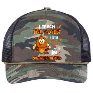 Dabbing Turkey Kindergarten Teacher Thanksgiving Pajamas Gift Retro Rope Trucker Hat Cap