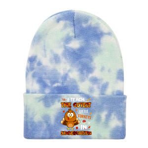 Dabbing Turkey Kindergarten Teacher Thanksgiving Pajamas Gift Tie Dye 12in Knit Beanie