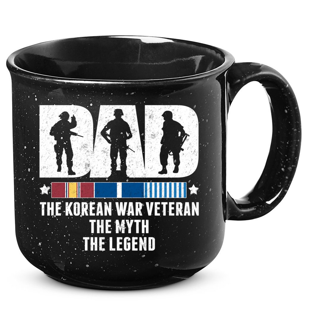 Dad The Korean War Veteran The Myth The Legend Gift 15oz Campfire Ceramic Mug