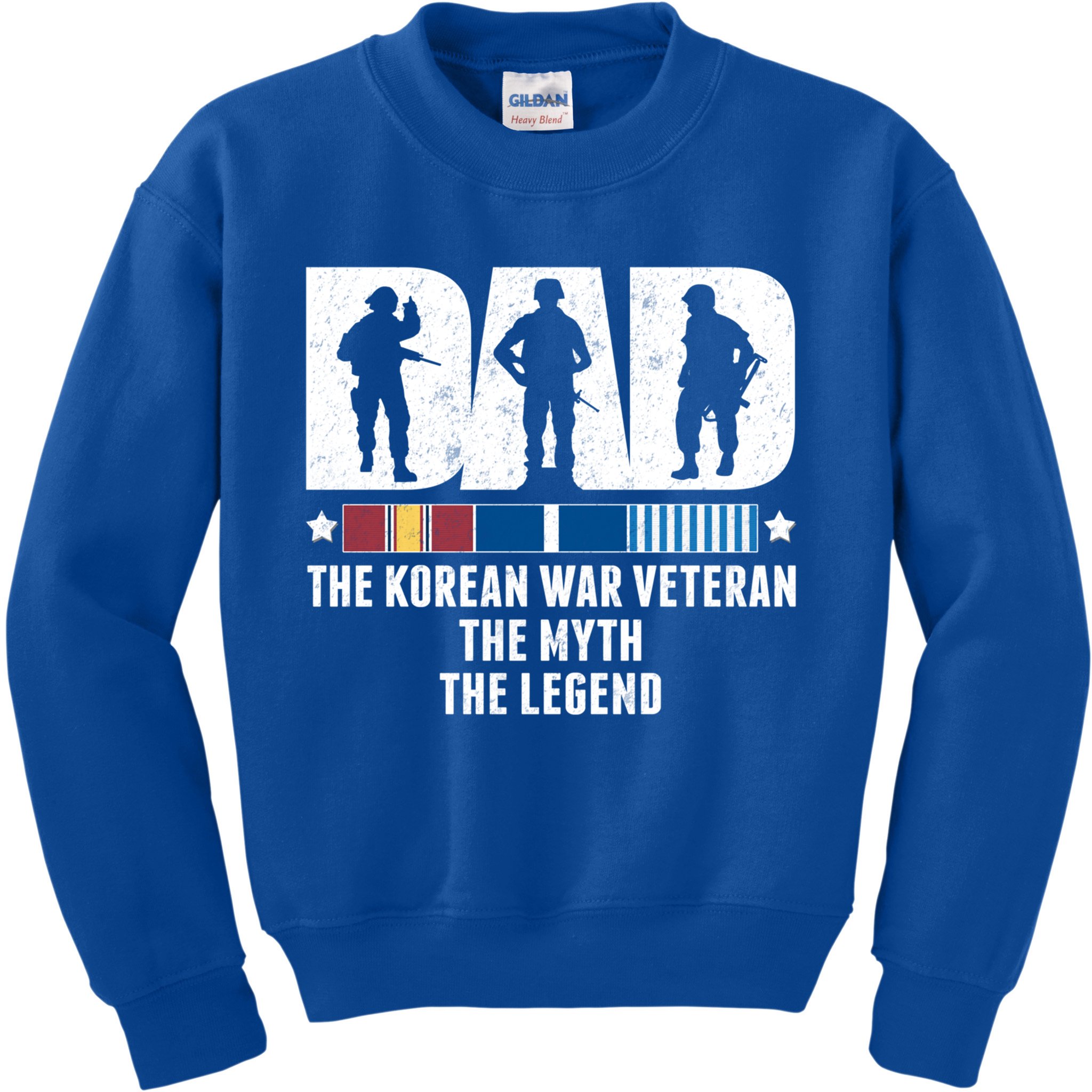 Dad The Korean War Veteran The Myth The Legend Gift Kids Sweatshirt