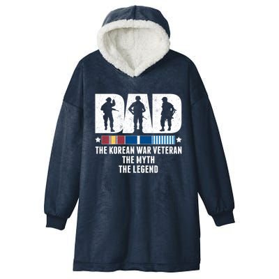 Dad The Korean War Veteran The Myth The Legend Gift Hooded Wearable Blanket