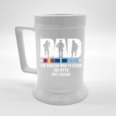 Dad The Korean War Veteran The Myth The Legend Gift Beer Stein