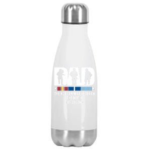 Dad The Korean War Veteran The Myth The Legend Gift Stainless Steel Insulated Water Bottle