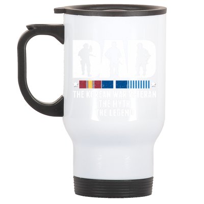 Dad The Korean War Veteran The Myth The Legend Gift Stainless Steel Travel Mug