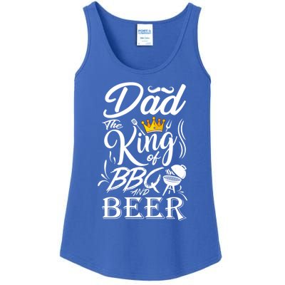 Dad The King Of Bbq And Beer Fathers Day Gift Ladies Essential Tank