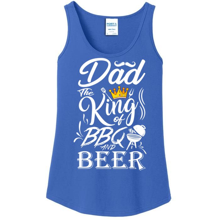 Dad The King Of Bbq And Beer Fathers Day Gift Ladies Essential Tank