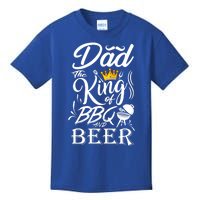 Dad The King Of Bbq And Beer Fathers Day Gift Kids T-Shirt