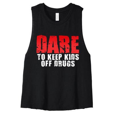 Dare To Keep Off Drugs Women's Racerback Cropped Tank