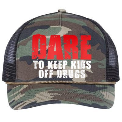 DARE TO KEEP OFF DRUGS TEE Retro Rope Trucker Hat Cap