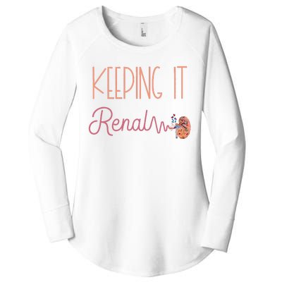 Dialysis Technician Kidney Keeping It Renal Nephrology Nurse Women's Perfect Tri Tunic Long Sleeve Shirt