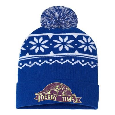 Derby Time Kentucky Horse Racing Mem/ Festival Party Gift USA-Made Snowflake Beanie