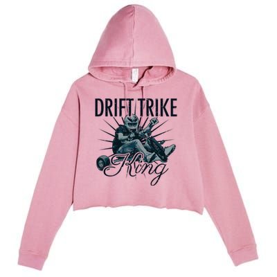 Drift Trike King Electric Tricycle Drift Trike Meaningful Gift Crop Fleece Hoodie