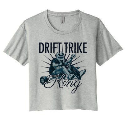 Drift Trike King Electric Tricycle Drift Trike Meaningful Gift Women's Crop Top Tee