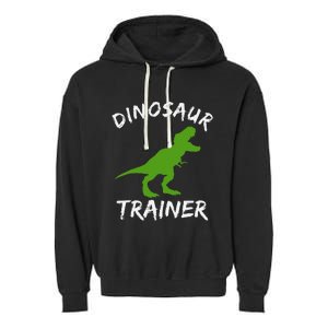 Dinosaur Trainer Lazy Halloween Costume Trex Dino Garment-Dyed Fleece Hoodie