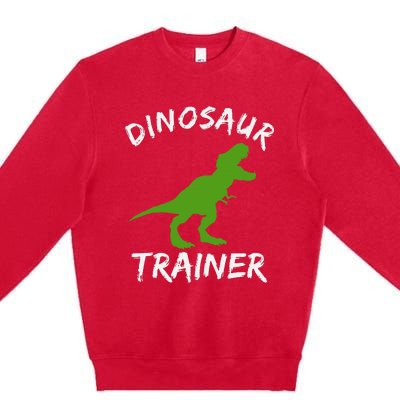 Dinosaur Trainer Lazy Halloween Costume Trex Dino Premium Crewneck Sweatshirt