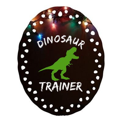 Dinosaur Trainer Lazy Halloween Costume Trex Dino Ceramic Oval Ornament