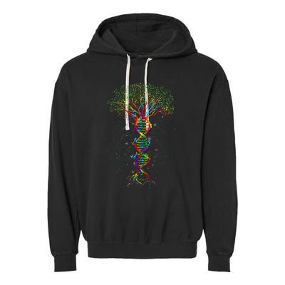 Dna Tree Life Genetics Biologist Science Earth Day Garment-Dyed Fleece Hoodie