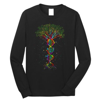 Dna Tree Life Genetics Biologist Science Earth Day Long Sleeve Shirt