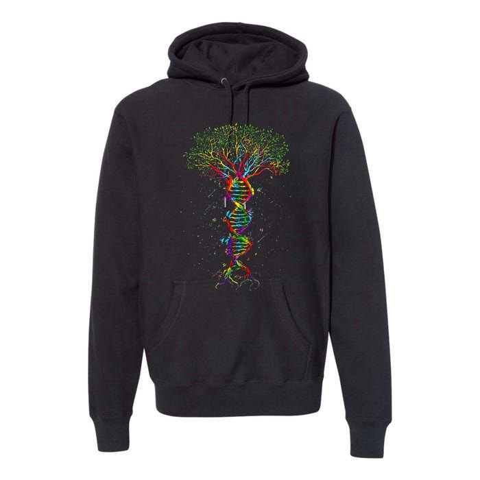 Dna Tree Life Genetics Biologist Science Earth Day Premium Hoodie